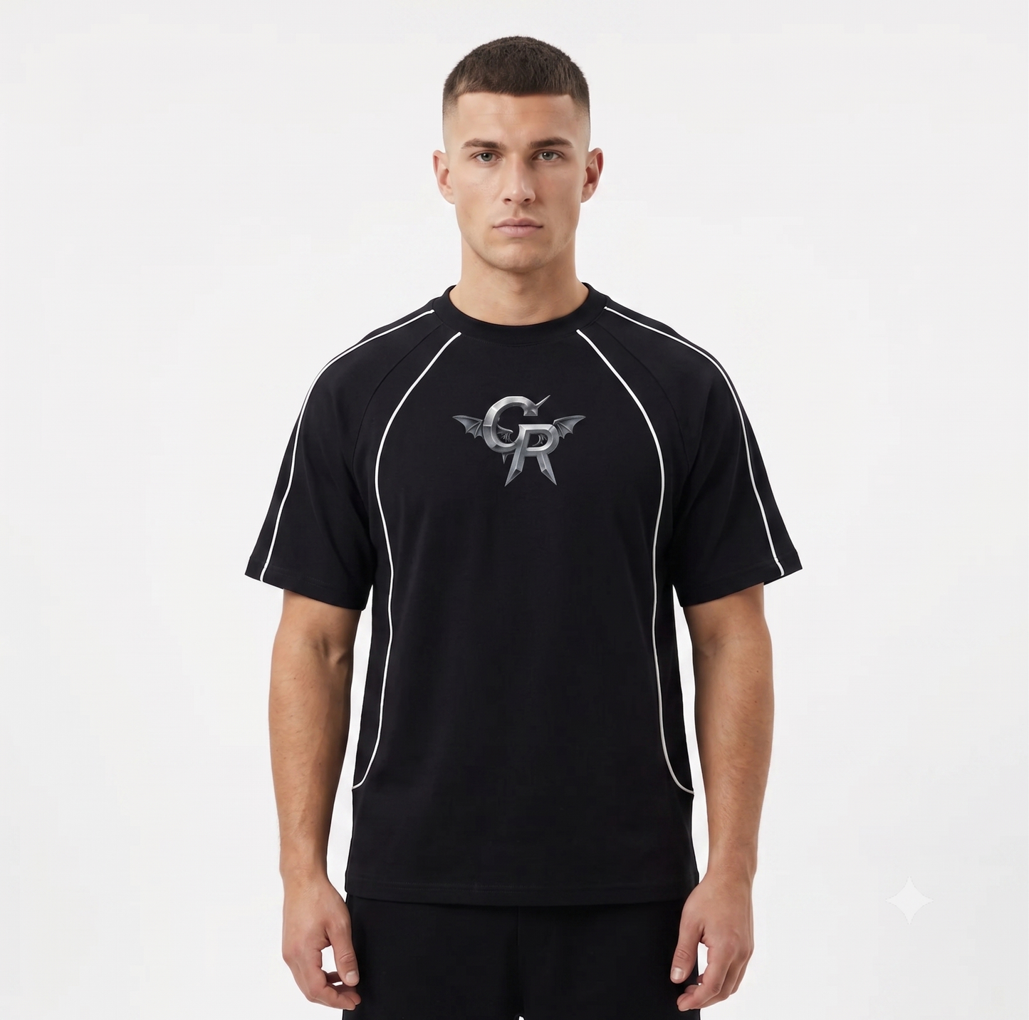 Cerber T-Shirt z Grafiką Dark Wings