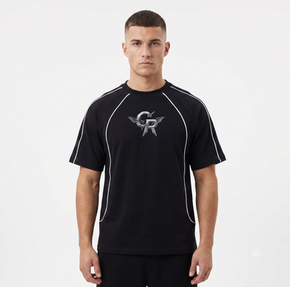 Cerber T-Shirt z Grafiką Dark Wings
