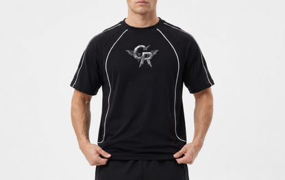 Cerber T-Shirt z Grafiką Dark Wings
