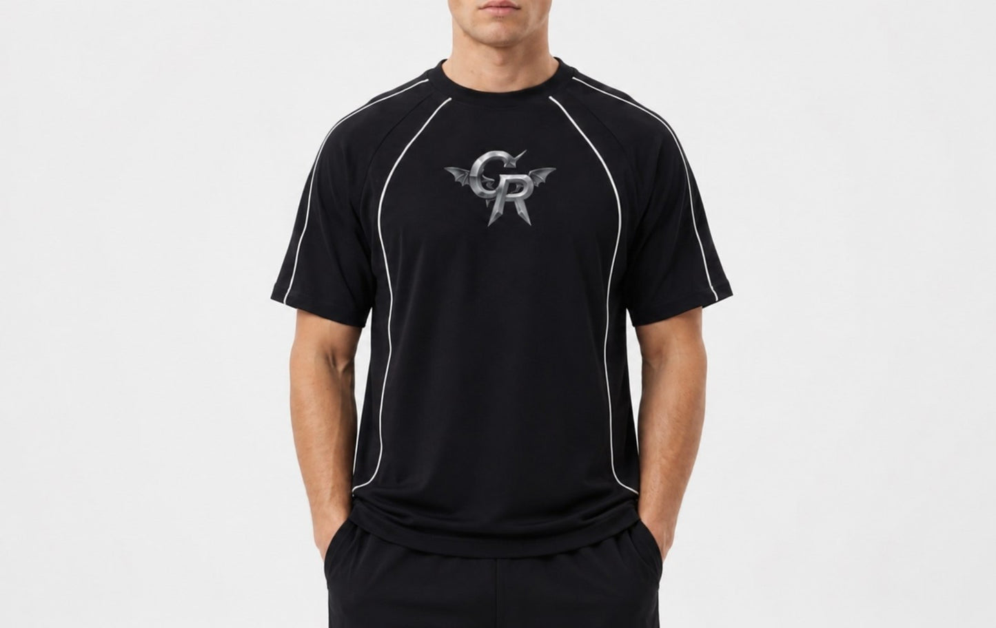 Cerber T-Shirt z Grafiką Dark Wings
